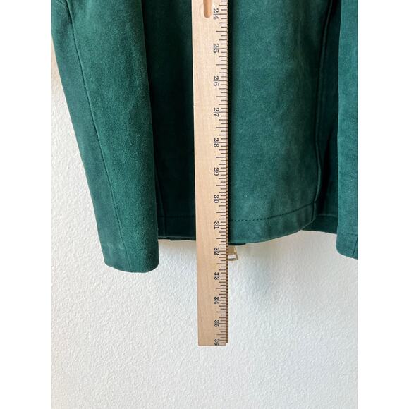 X by NBD Nicole Petrol Green Suede Coat NWOT size 4 - Picture 13 of 13